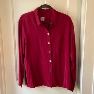 Vintage Gerties Women’s Red 100% Lyocell/Tencel Oversized LagenlookJacket